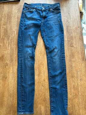 7 For All Mankind Roxanne Slim Illusion Skinny Jeans Size 27